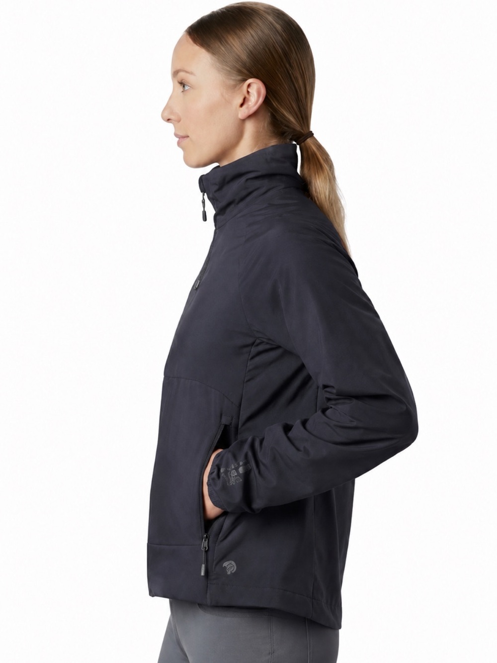 Mountain Hardwear Kor Stasis Hybrid Windbreaker Jacket In Dark Zinc Like New! - Picture 4 of 16